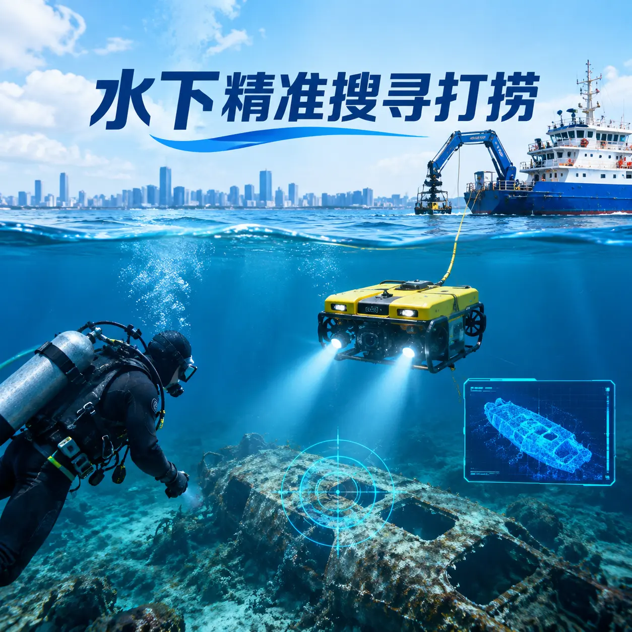 新野水下精准搜寻打捞